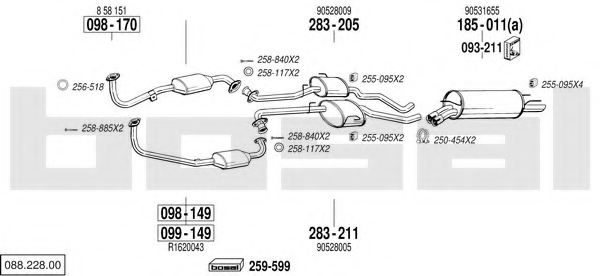 BOSAL 088.228.00 Exhaust System